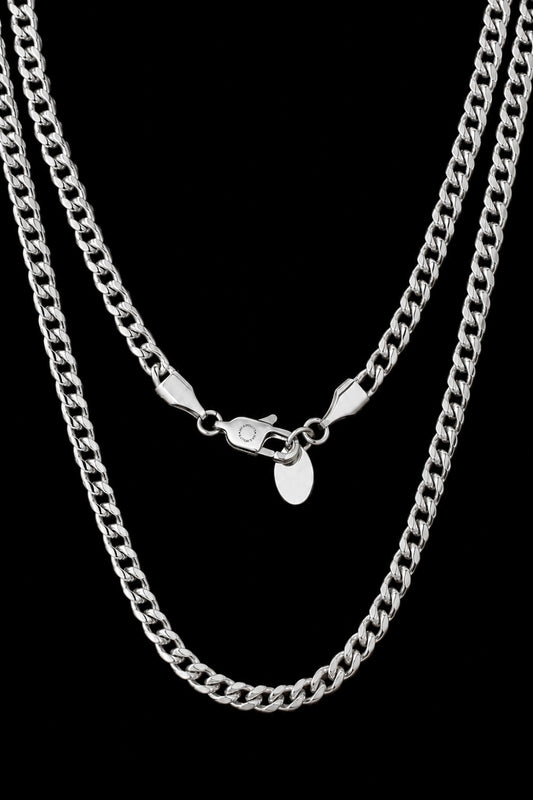6mm Cuban Link Chain | Silver Stainless Steel