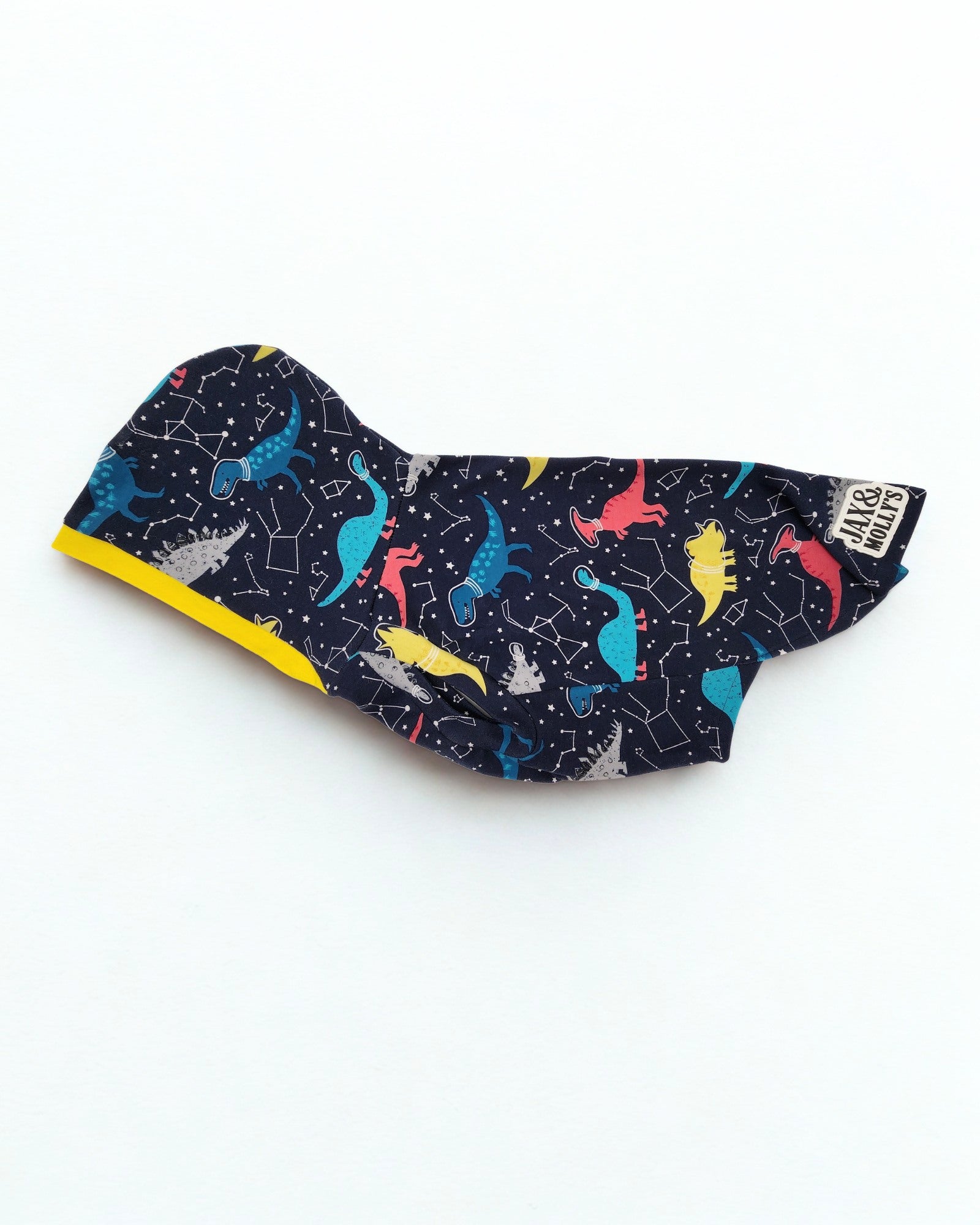 Colorful Dinosaur Print Dog Hoodie – Jax & Molly’s Lightweight Cotton Hood