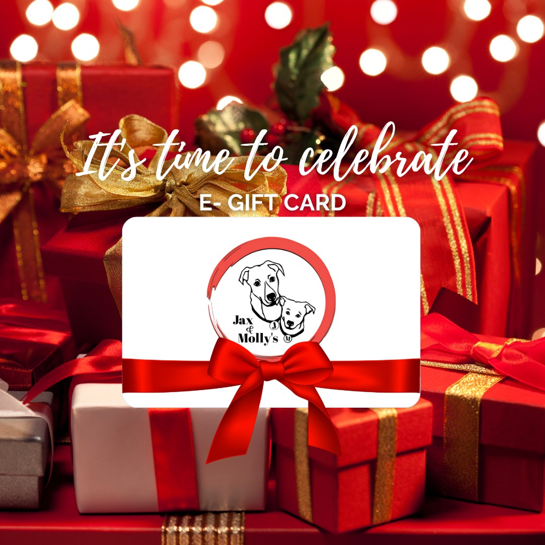 Jax & Molly's electronic gift card featuring their logo on a white background.