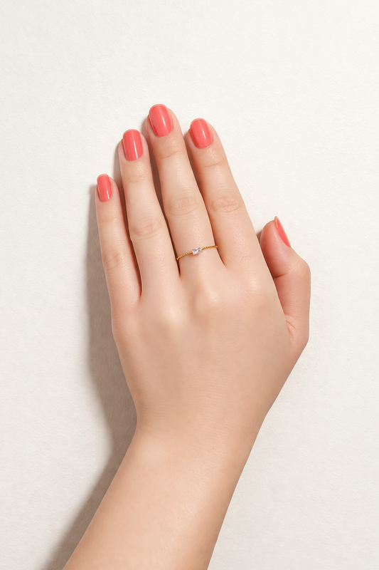 Gemstone with a Twist Ring
