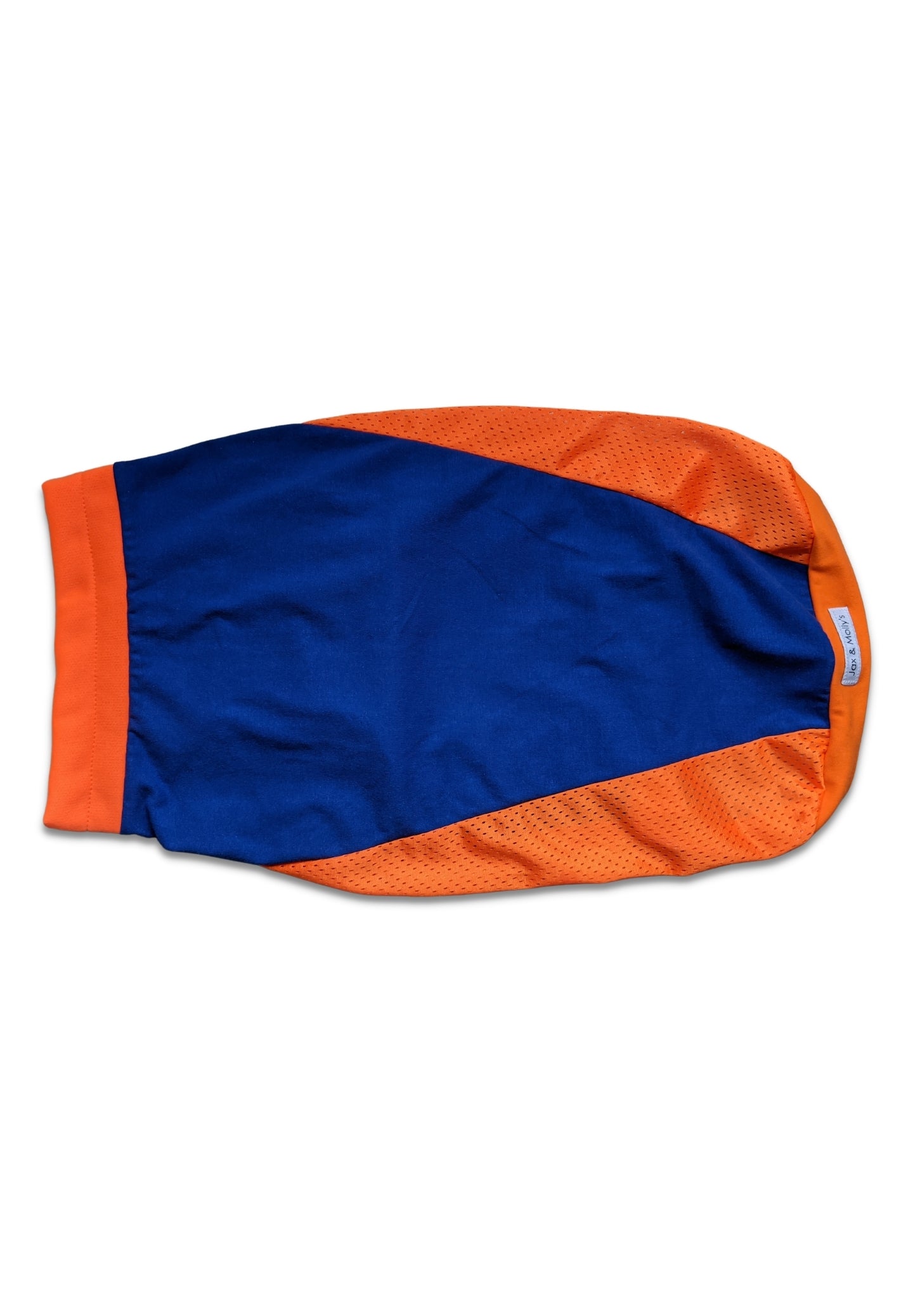 Dog Sports Jersey - Royal Blue Body, Orange Mesh Sides, Orange & Gray Trim