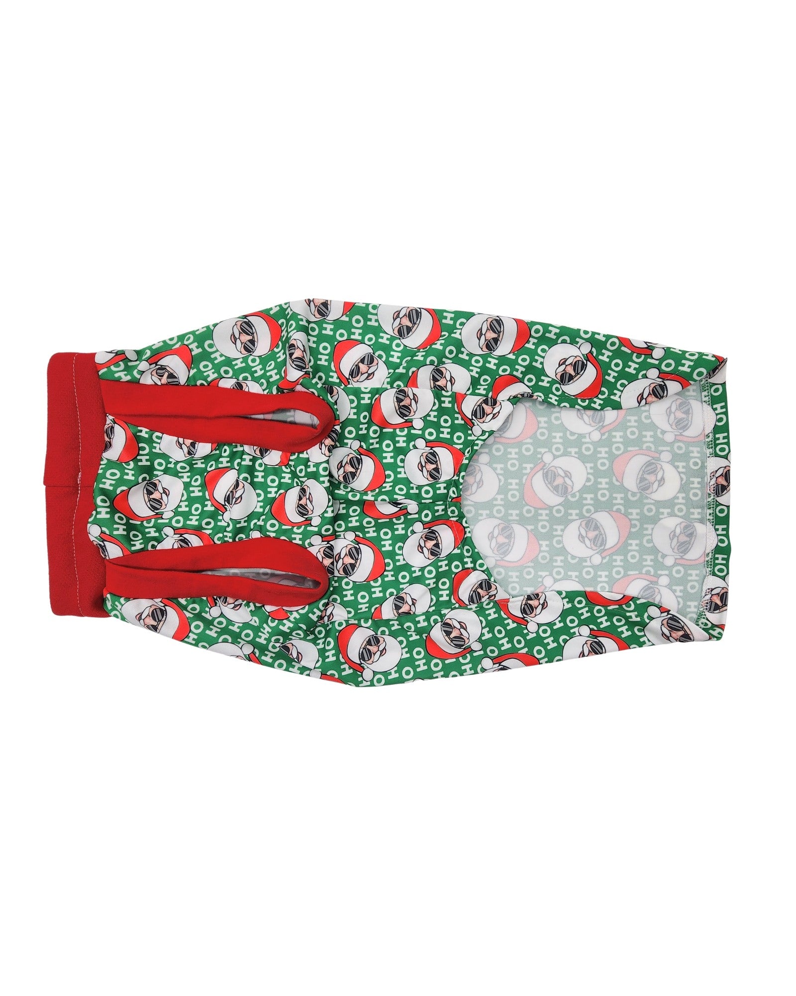 Jax & Molly's 'santa with shades' christmas dog pajamas