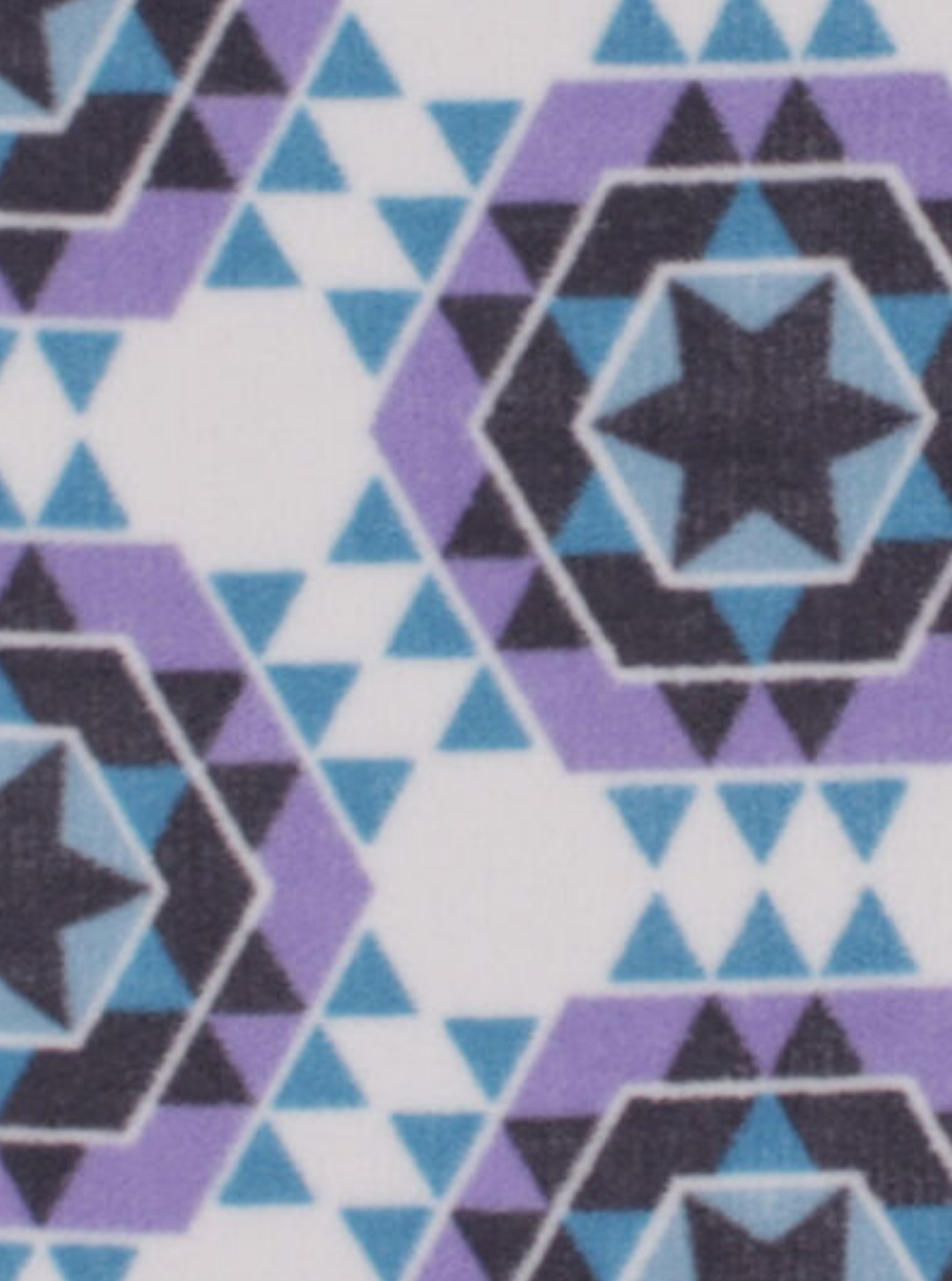 Jax & Molly's purple and white Hexagon fleece sweater option