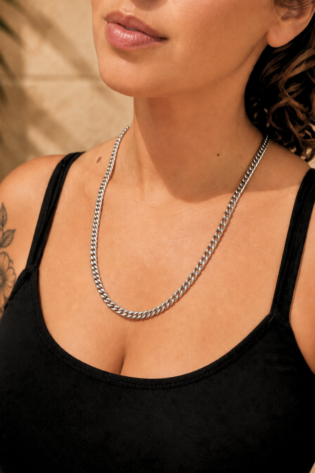 6mm Cuban Link Chain | Silver Stainless Steel