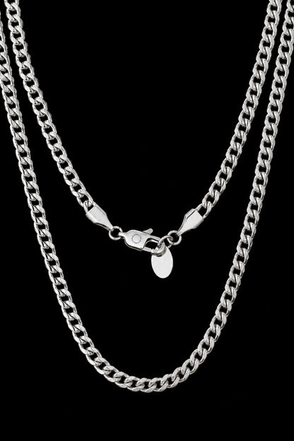 6mm Cuban Link Chain | Silver Stainless Steel