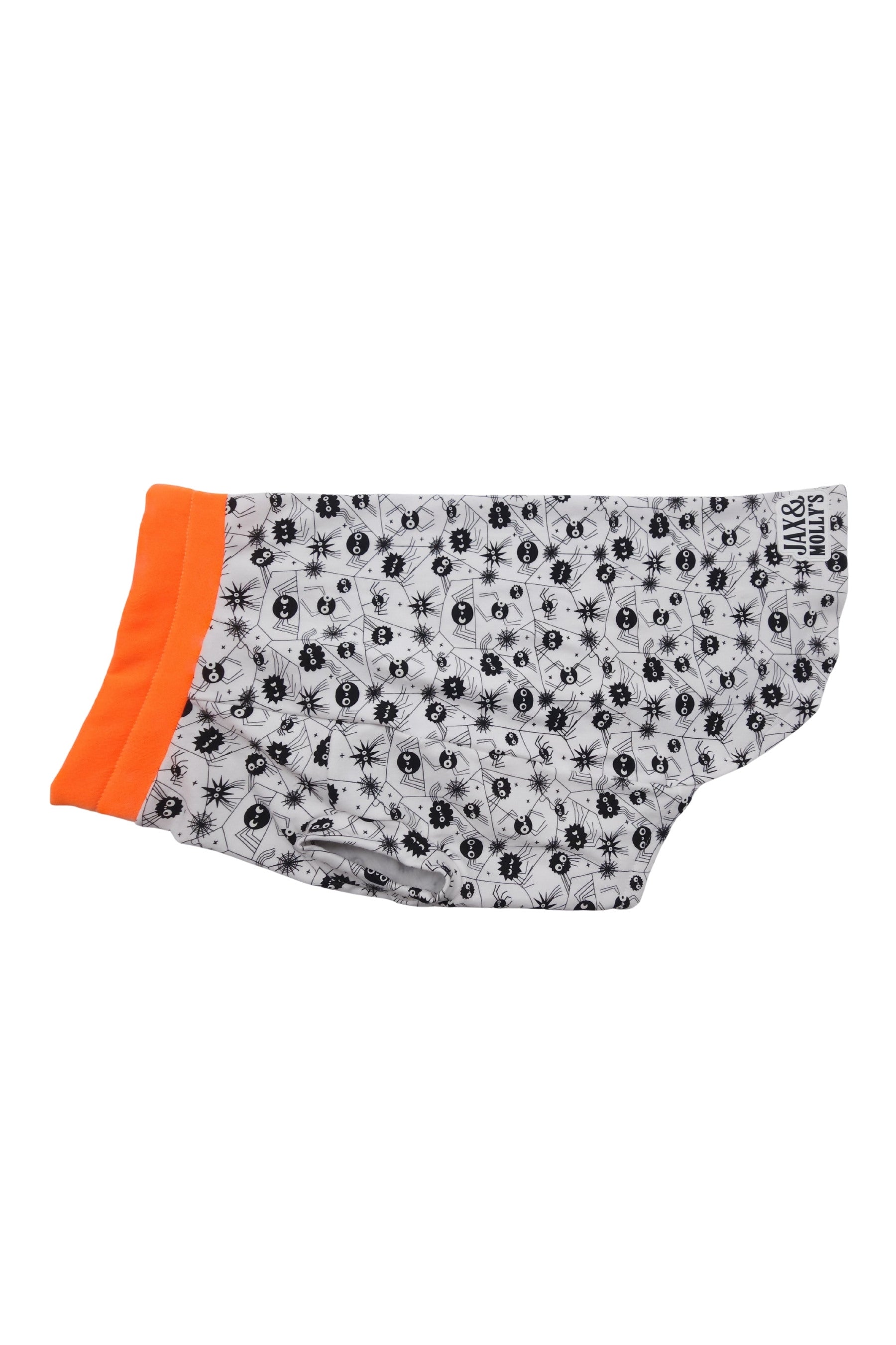 Halloween dog pajamas with glow in the dark spider print by Jax & Molly's