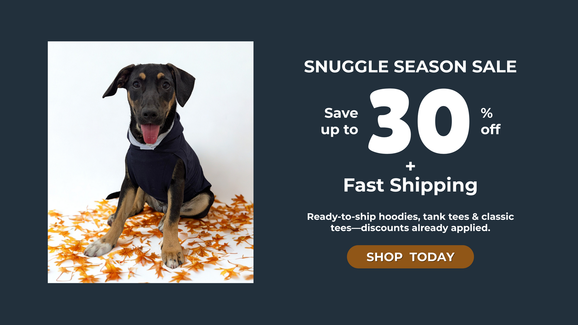 Jax & Molly's Halloween dog shirts sale – 30% off ready to ship shirt, glow in the dark mummy eye design