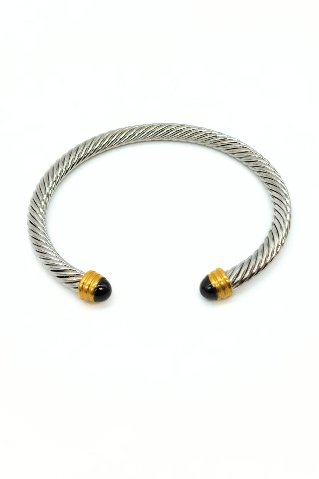 Rope Cuff Bangle Steel |Stainless Steel