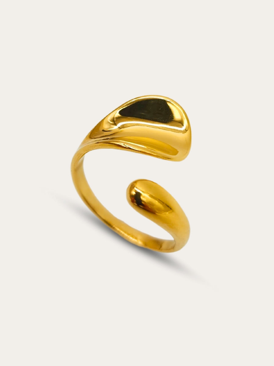 Gold ring featuring a sleek adjustable design