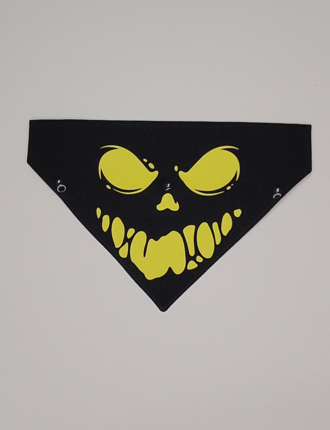 Halloween's Best Glow-in-the-Dark Spooky Face Dog Bandanas