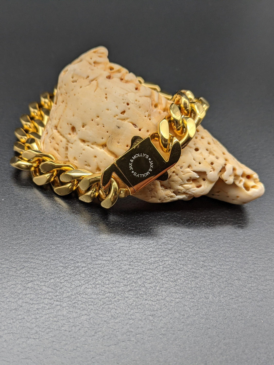 Jax & Molly's 18k gold Men's Cuban Link Bracelet in 12mm
