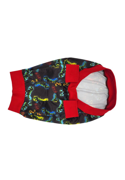 Jax & Molly's Neon dinosaur dog pajamas
