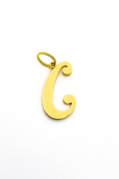 Gold initial letter pendant jewelry tag for dogs, pet ID tag for small and big dogs, bling for dogs, charms for dogs
