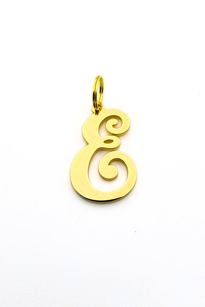 Gold initial letter pendant jewelry tag for dogs, pet ID tag for small and big dogs, bling for dogs, charms for dogs