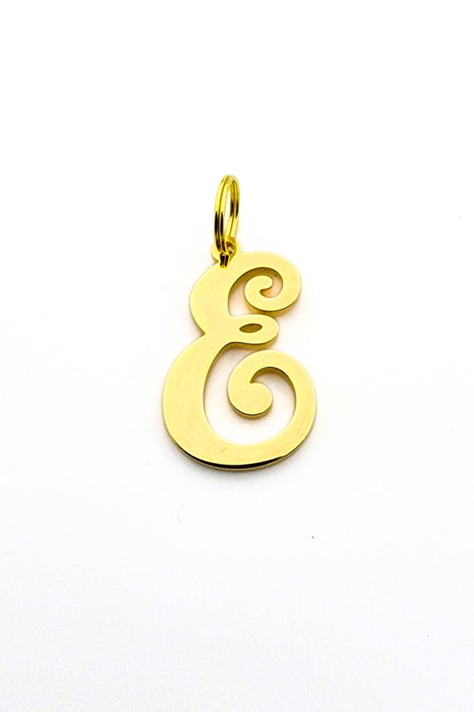Gold initial letter pendant jewelry tag for dogs, pet ID tag for small and big dogs, bling for dogs, charms for dogs