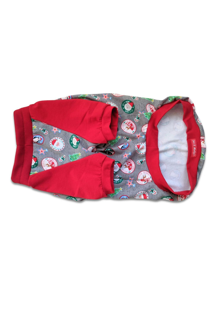 Jax & Molly's Christmas Sticker Dog Pajamas