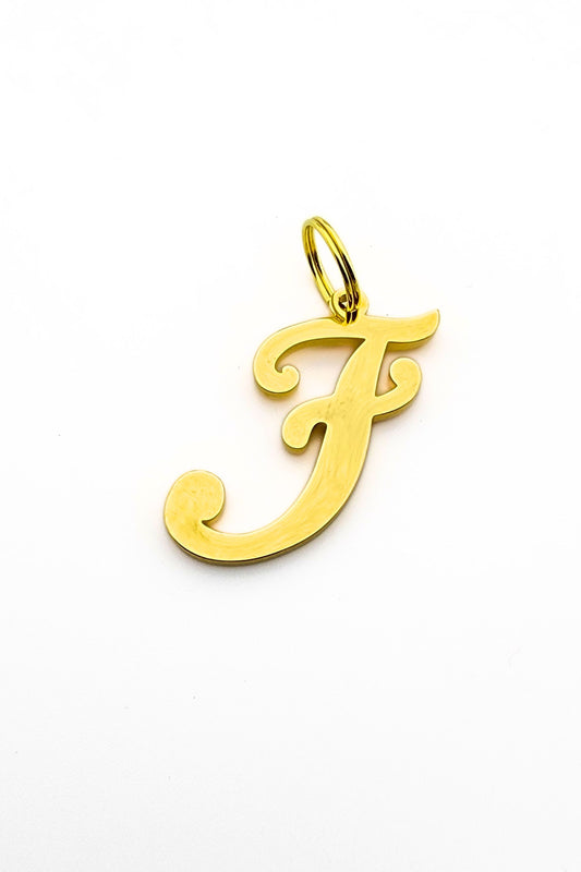 Gold initial letter pendant jewelry tag for dogs, pet ID tag for small and big dogs, bling for dogs, charms for dogs