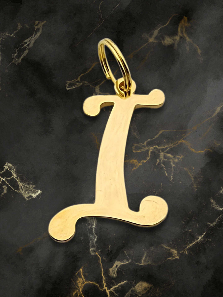 Gold initial letter pendant jewelry tag for dogs, pet ID tag for small and big dogs, bling for dogs, charms for dogs
