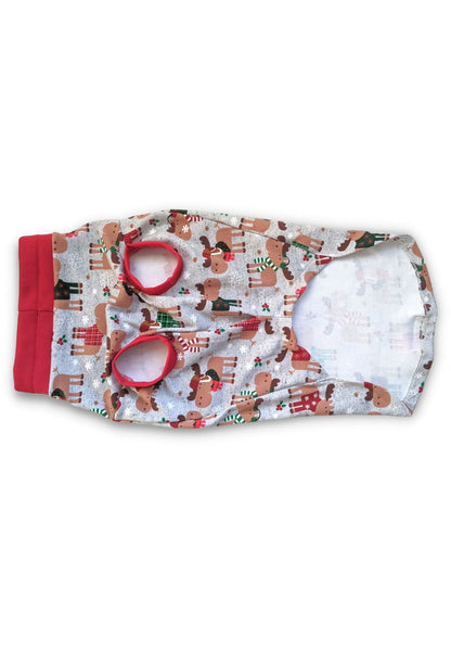Christmas Moose Dog Pajamas - Made to Order