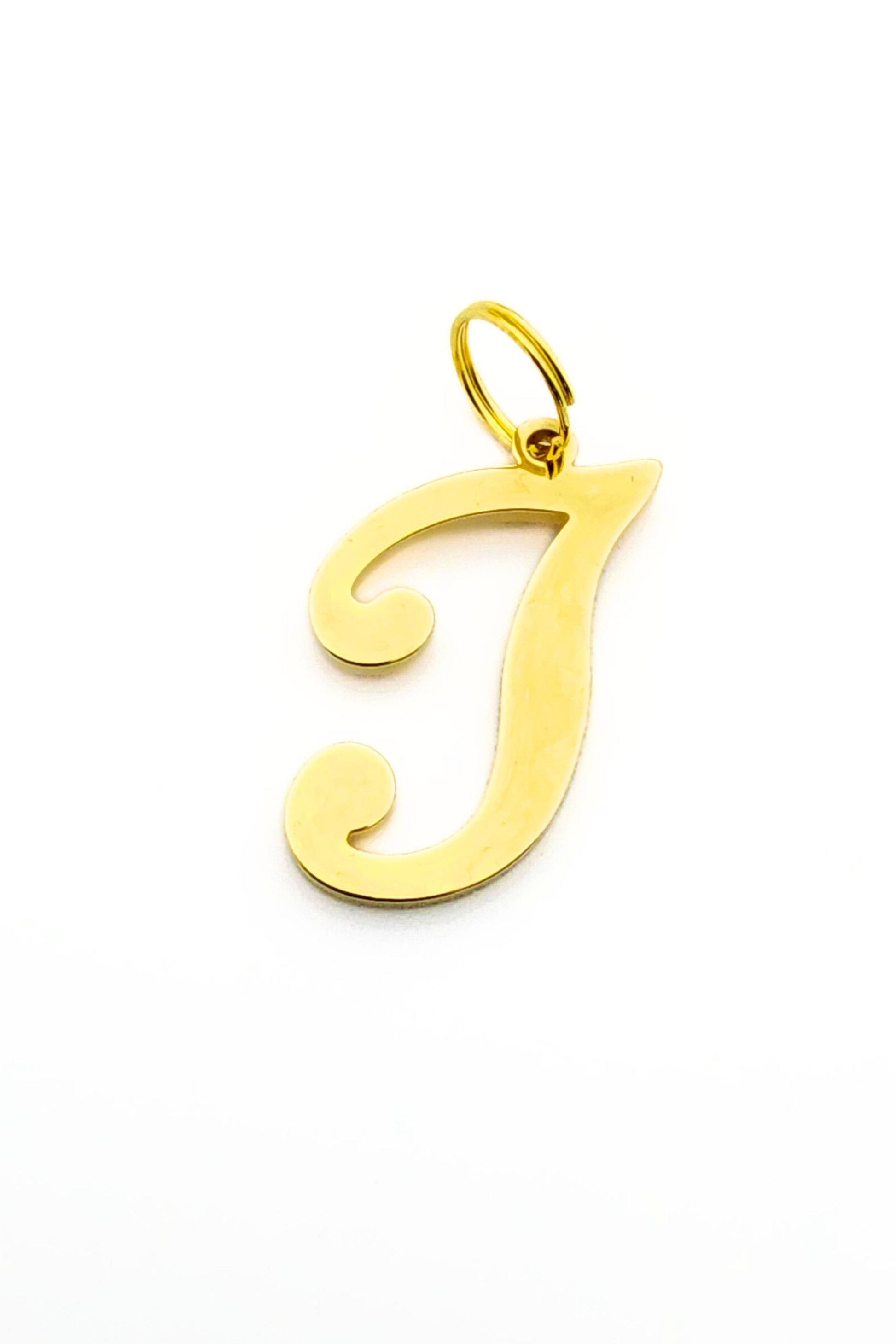 Gold initial letter pendant jewelry tag for dogs, pet ID tag for small and big dogs, bling for dogs, charms for dogs