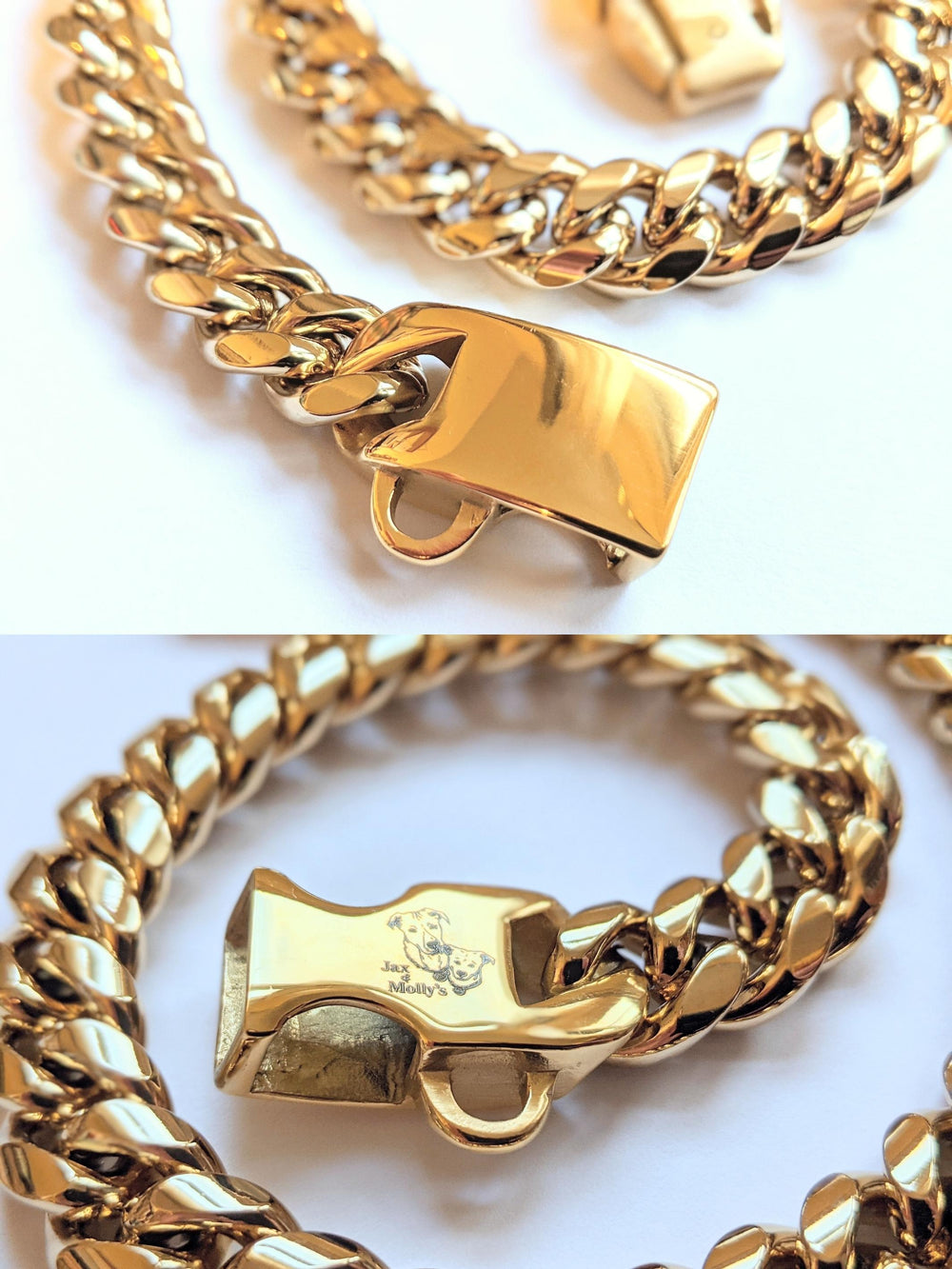 Jax & Molly's Gold Cuban Link Dog Chain - 14mm /18"