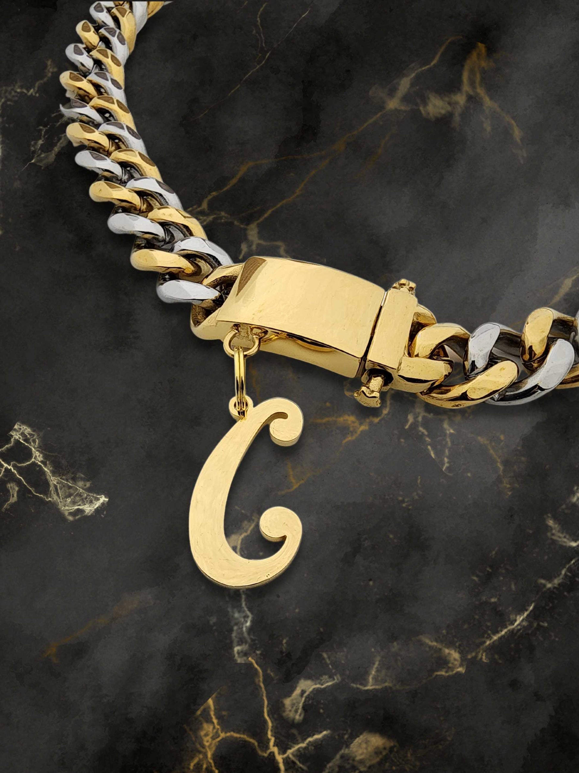 Gold initial letter pendant jewelry tag for dogs, pet ID tag for small and big dogs, bling for dogs, charms for dogs