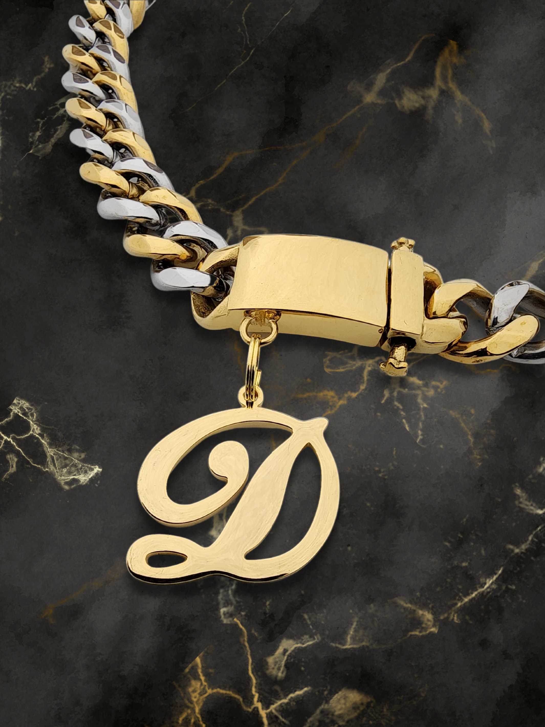 Gold initial sale letter pendant