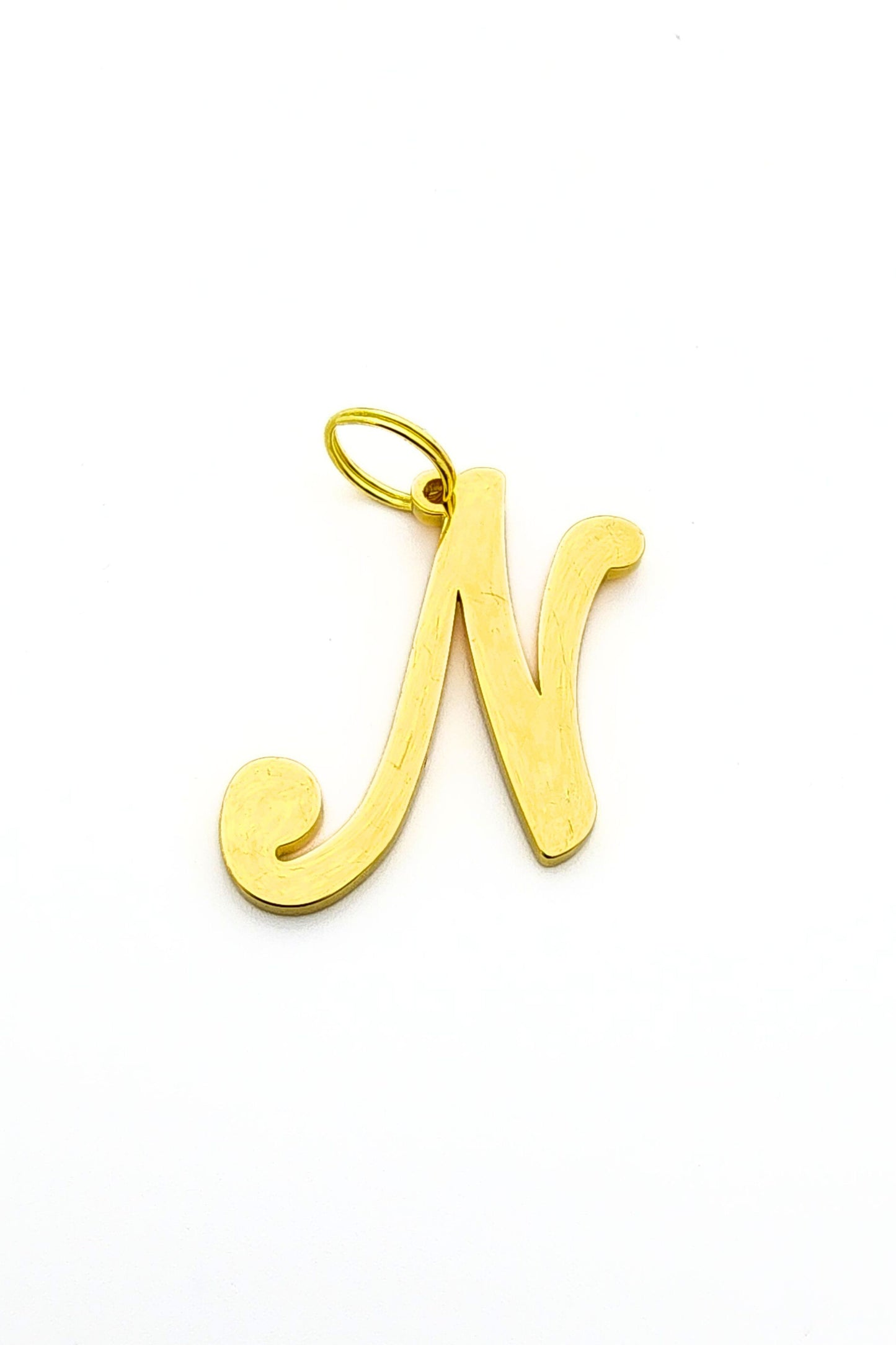 Gold initial letter pendant jewelry tag for dogs, pet ID tag for small and big dogs, bling for dogs, charms for dogs