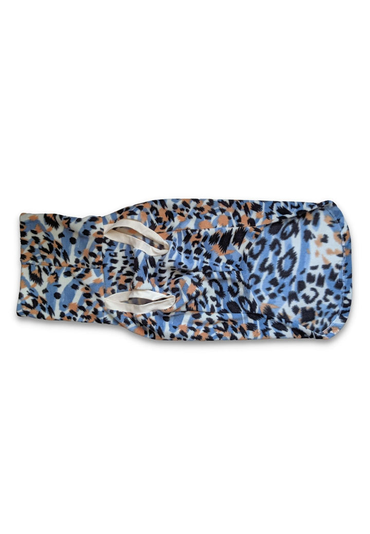 Jax & Molly's Dog Sweater Blue Cheetah Print