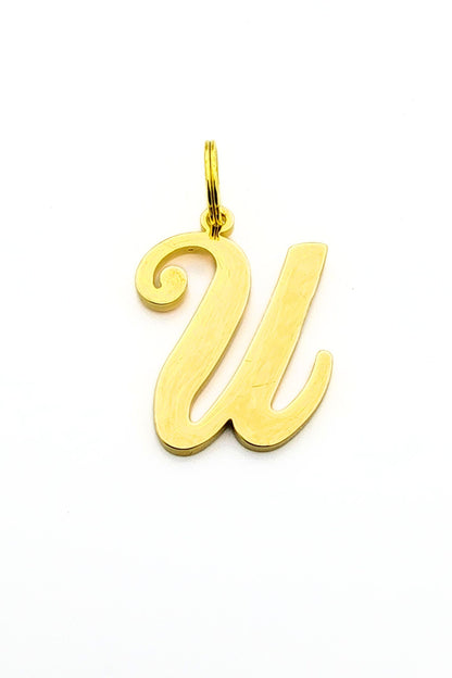 Gold initial letter pendant jewelry tag for dogs, pet ID tag for small and big dogs, bling for dogs, charms for dogs