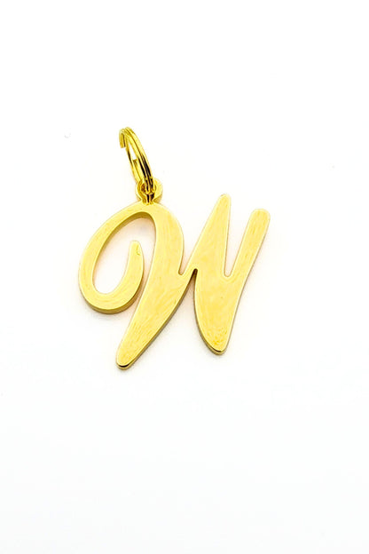 Gold initial letter pendant jewelry tag for dogs, pet ID tag for small and big dogs, bling for dogs, charms for dogs