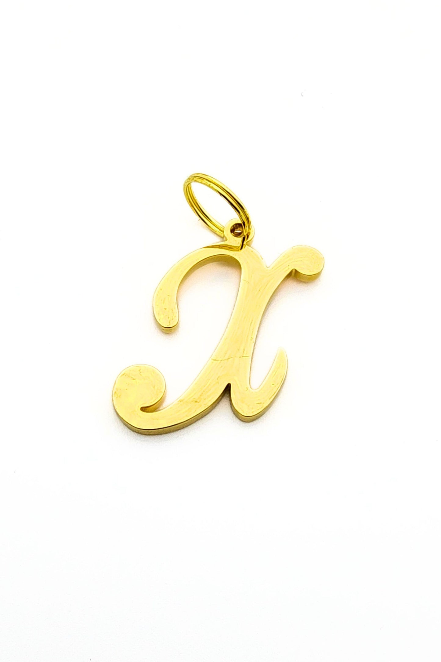 Gold initial letter pendant jewelry tag for dogs, pet ID tag for small and big dogs, bling for dogs, charms for dogs