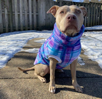 Purple-Blue Watercolor Dog Sweater - Made to Order
