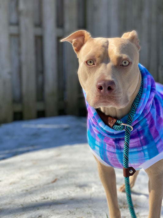 Purple-Blue Watercolor Dog Sweater - Made to Order