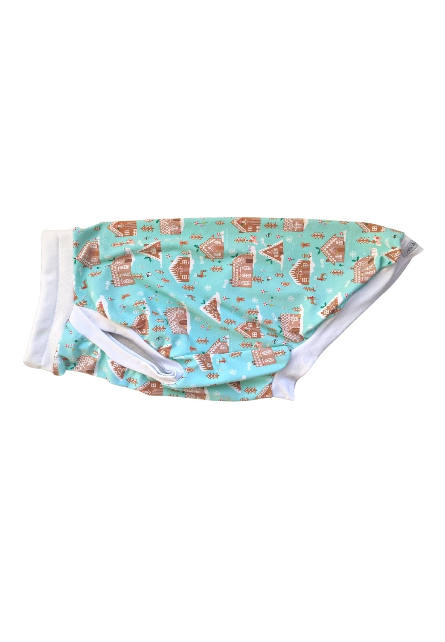 Jax & Molly's Gingerbread Village dog pajamas