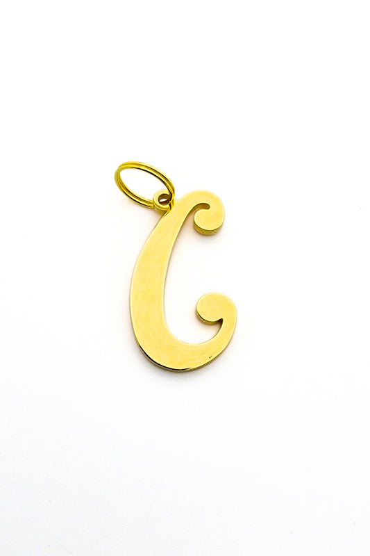 Gold initial letter pendant jewelry tag for dogs, pet ID tag for small and big dogs, bling for dogs, charms for dogs
