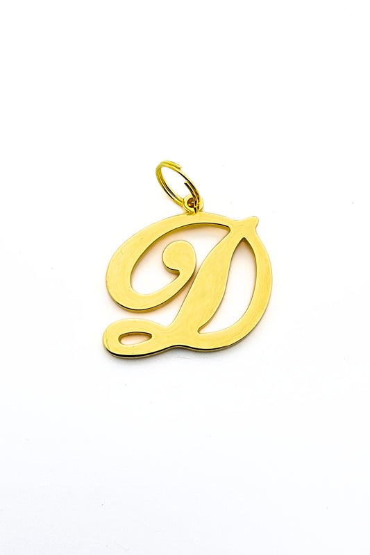 Gold initial letter pendant jewelry tag for dogs, pet ID tag for small and big dogs, bling for dogs, charms for dogs