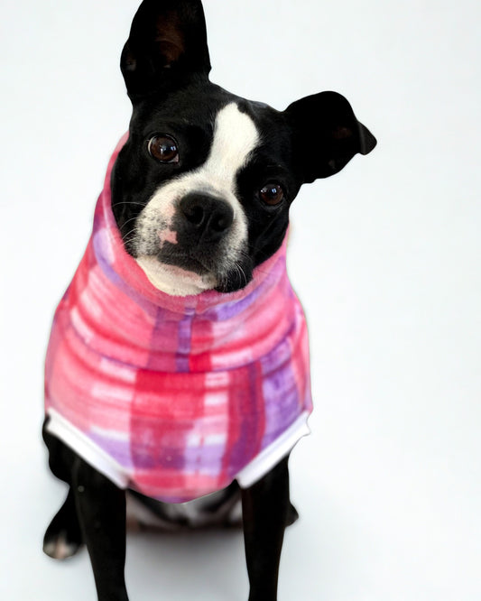 Pink dog sweater