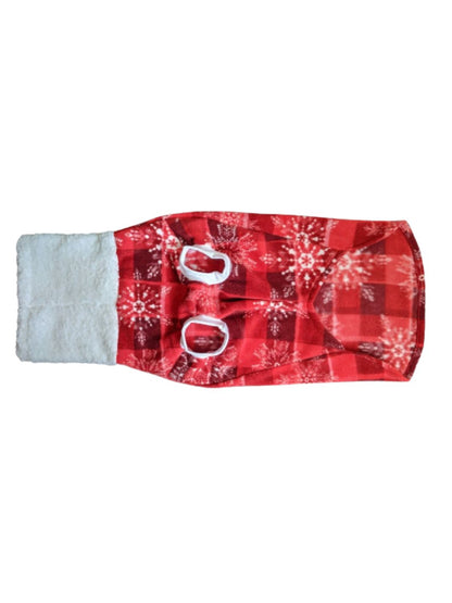 Jax & Molly's fleece pullover snowflake dog sweater