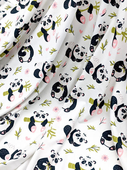 Jax & Molly's lightweight fabric with a panda print
