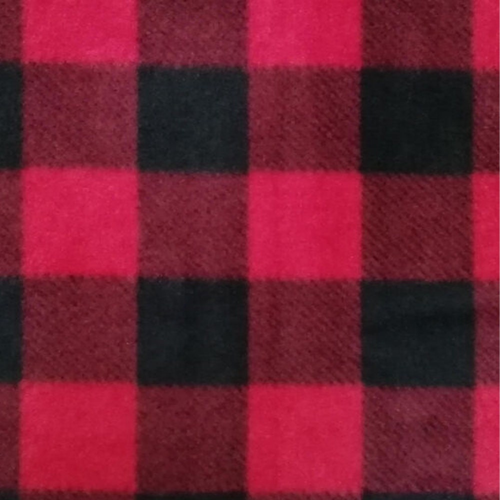 Buffalo plaid fleece fabric