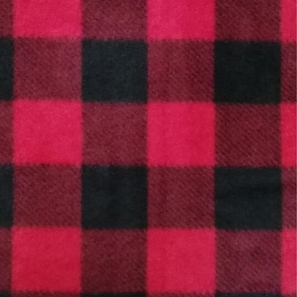 Buffalo plaid fleece fabric