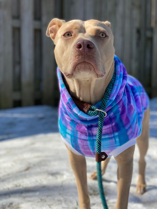 Purple-Blue Watercolor Dog Sweater - Made to Order
