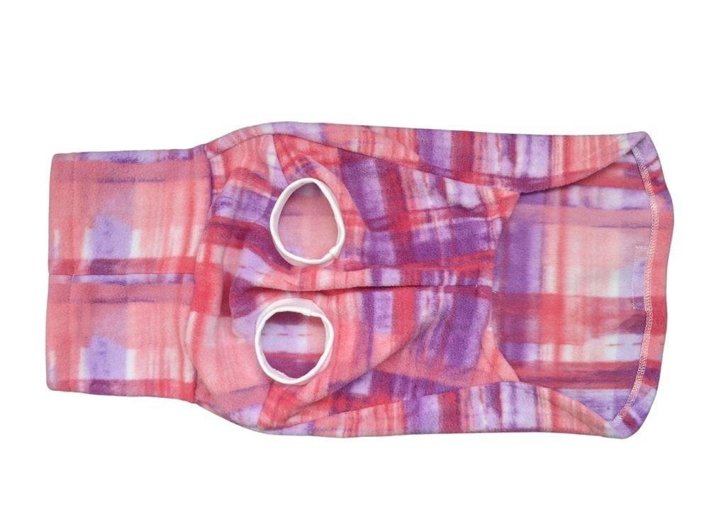 Pink Plaid dog sweater